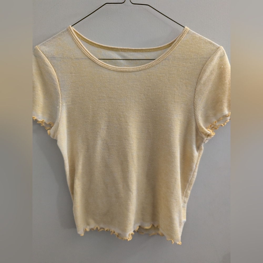 American Eagle Outfitters Cream Short Sleeve Top Fairy Lightweight Gauzy Whimsy